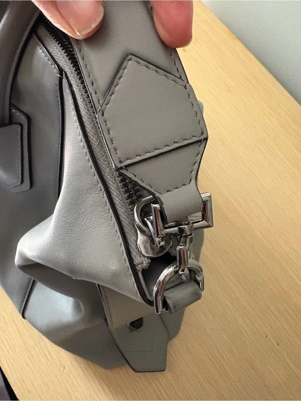 Givenchy Light Gray Antigona Medium Soft Tote
